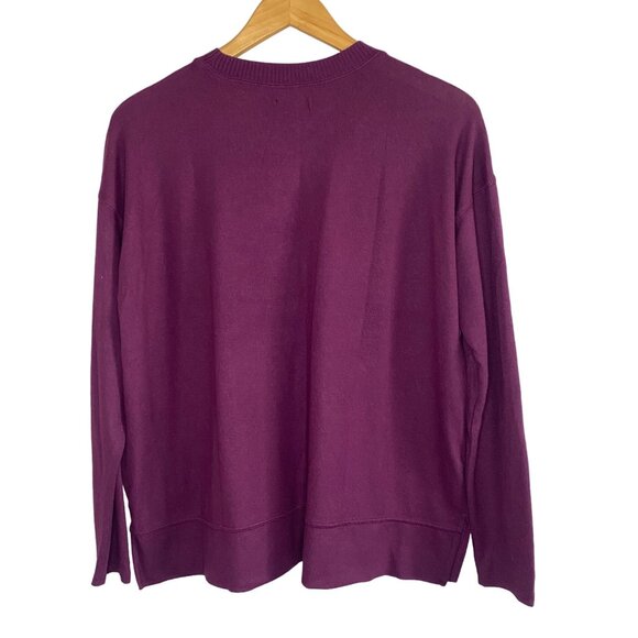 Lucky Brand Purple Crew Neck Pullover Sweater - Picture 3 of 14